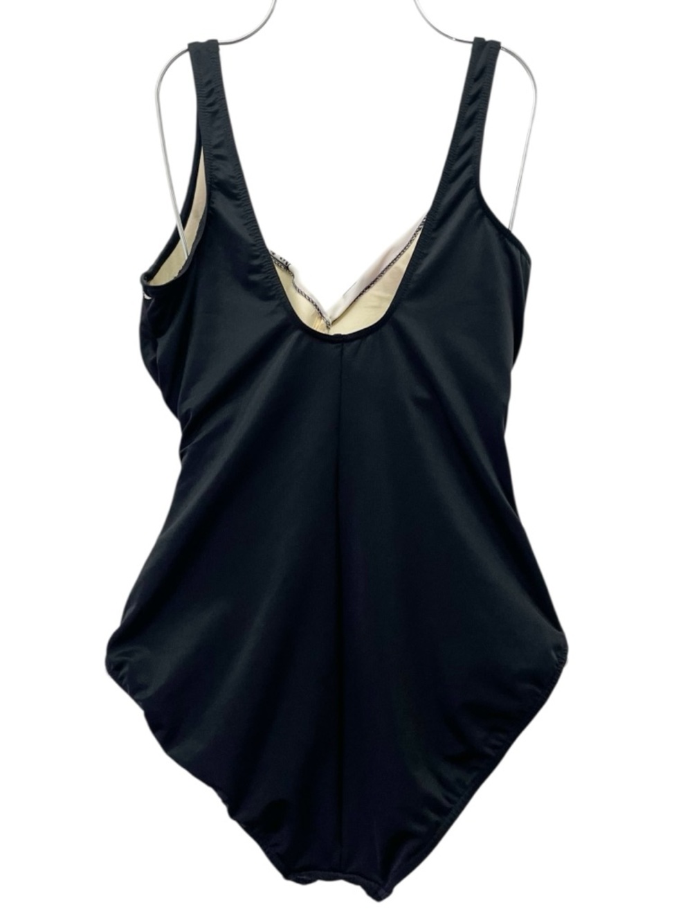 Miraclesuit Sanibel Swimsuit Sz 12 14 Black Gold Floral Tummy Control One Piece - Picture 3 of 11